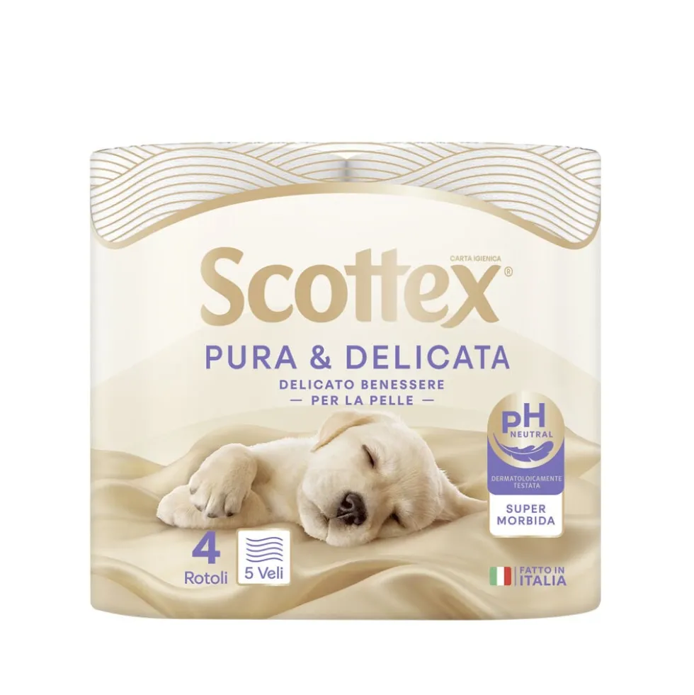 Scottex Carta Igienica Supreme 5 Veli 4 Rotoli