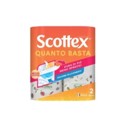Scottex QuantoBasta Carta da Cucina Confezione da 2 Rotoli