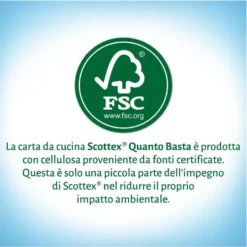 Scottex QuantoBasta Carta da Cucina Confezione da 2 Rotoli