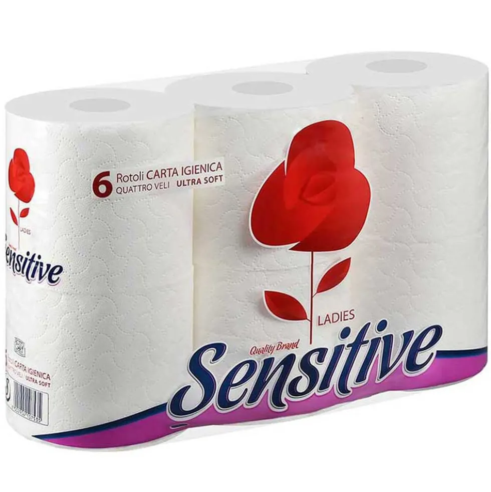 Sensitive Ladies Carta Igienica 6 Rotoli