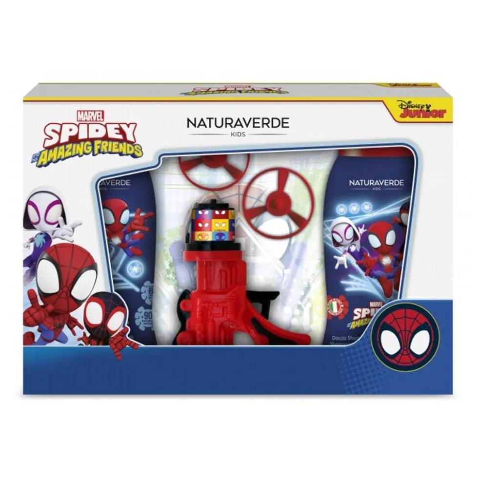 Set Naturaverde Spiderman Bagno e Gel Doccia con Pistola Eliche