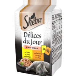 Sheba Cat Delice du Jour Pollo e Tacchino in Salsa 6x50 gr