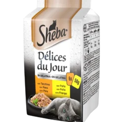 Sheba Cat Delice du Jour Tacchino e Pollo in Gelatina 6x50 gr