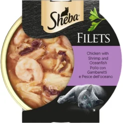 Sheba Cat Filets Pollo con Gamberetti e Pesce dell'Oceano 60 gr