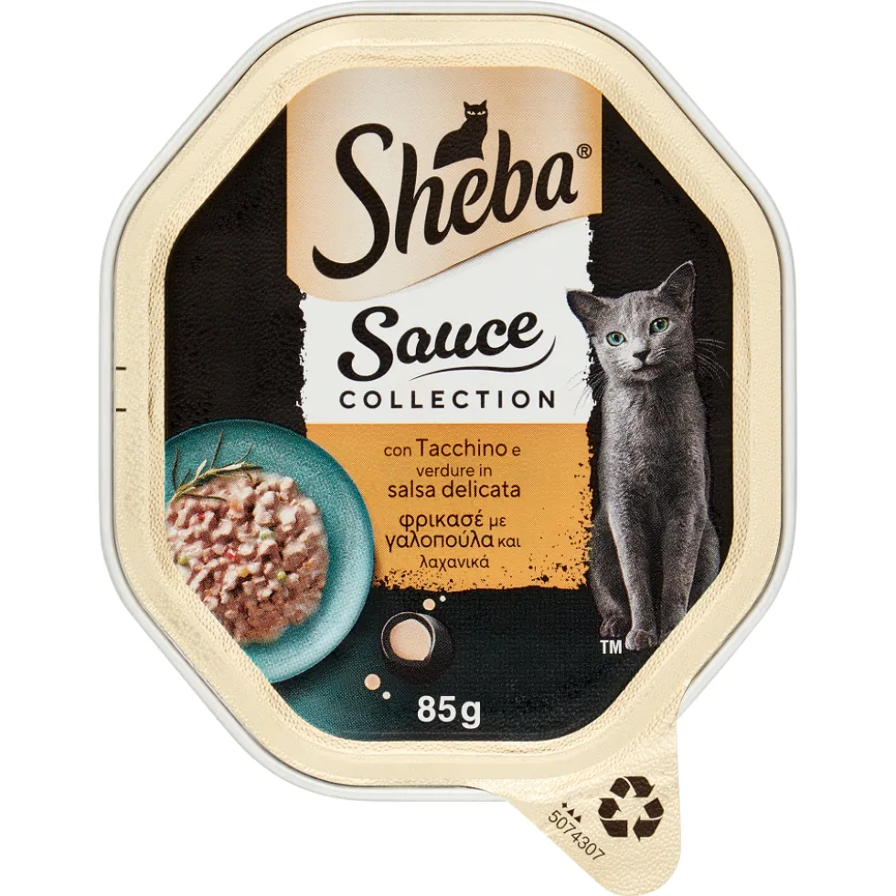 Sheba Cat Sauce Collection in Salsa Tacchino e Verdure 85 gr
