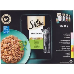 Sheba Selezione Cibo Umido Gatto in Salsa Selezione Delicata 12 x 85 g