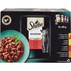 Sheba Selezione Cibo Umido Gatto in Salsa Selezione Gustosa 12 x 85 g