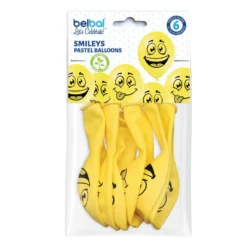 Smiley Pastel Balloons 6 Pezzi
