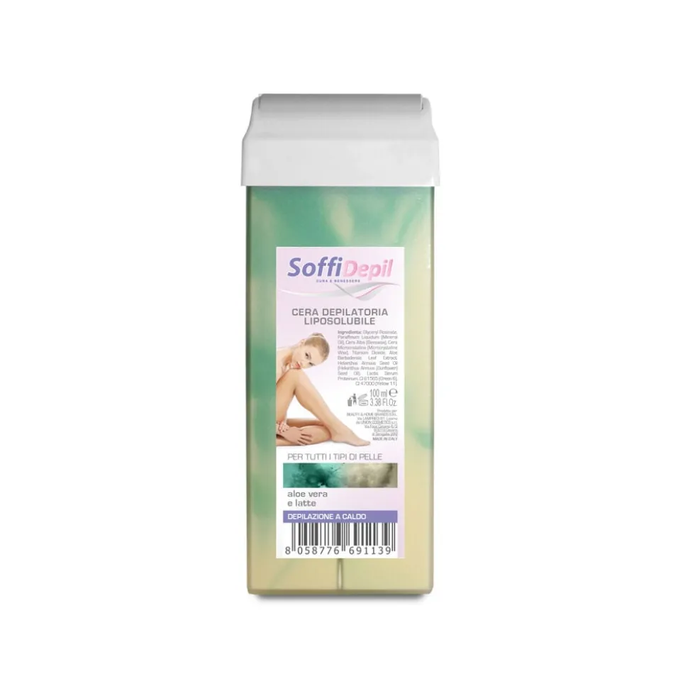 Soffidepil Roller Bicolor Aloe Vera e Latte 100 ml