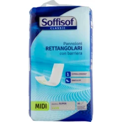Soffisof Classic Pannoloni Rettangolari con Barriera Midi 30 Pezzi