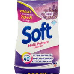 Soft Detersivo Lavatrice Lavanda 70+8 Misurini