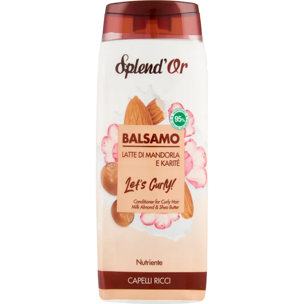 Splend'Or Balsamo Latte di Mandorla e Karité Let's Curly! Nutriente 300 ml