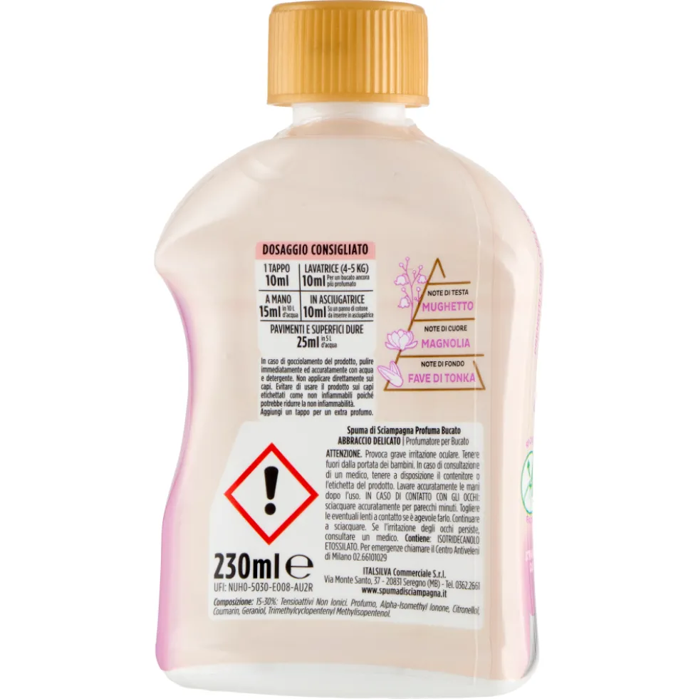 Spuma di Sciampagna Profuma Bucato Abbraccio Delicato 230 ml