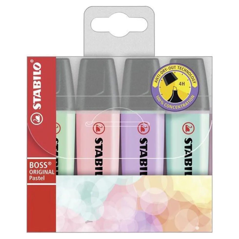 Stabilo Boss Original Pastel 4 Pezzi
