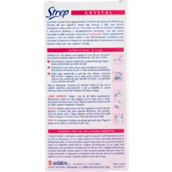 Strep Crystal Strisce Depilatorie Viso e Parti Delicate 20 Strisce + 4 Salviettine Post-Epilazione