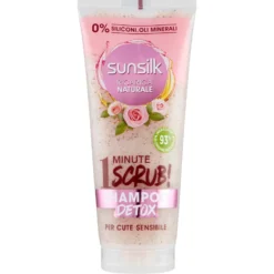 Sunsilk Ricarica Naturale 1 Minute Scrub! Shampoo Detox per Cute Sensibile 200 ml