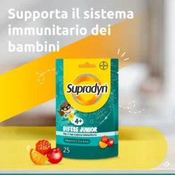 Supradyn Difese Junior Integratore con Vitamina C D e Zinco 25 Caramelle Gommose