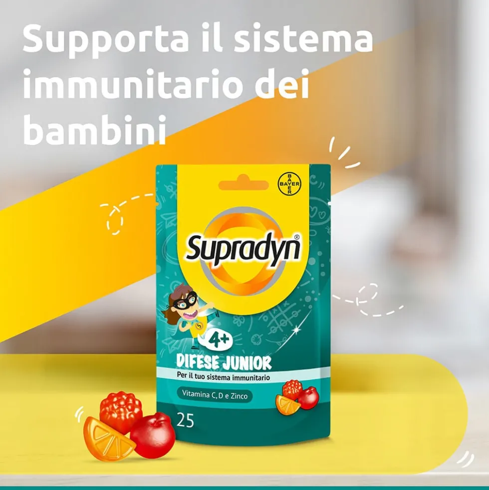 Supradyn Difese Junior Integratore con Vitamina C D e Zinco 25 Caramelle Gommose