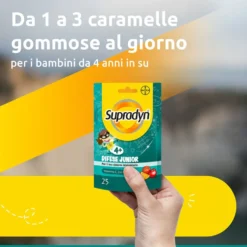 Supradyn Difese Junior Integratore con Vitamina C D e Zinco 25 Caramelle Gommose