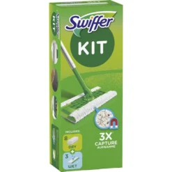 Swiffer Starter Kit Scopa Lavapavimenti + 11 Panni