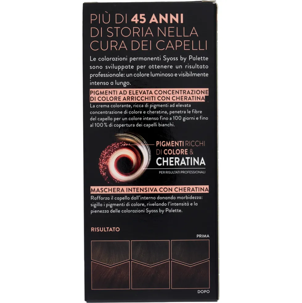 Syoss By Palette Colorazione Permanente 3.28 Castano Scuro Cioccolato