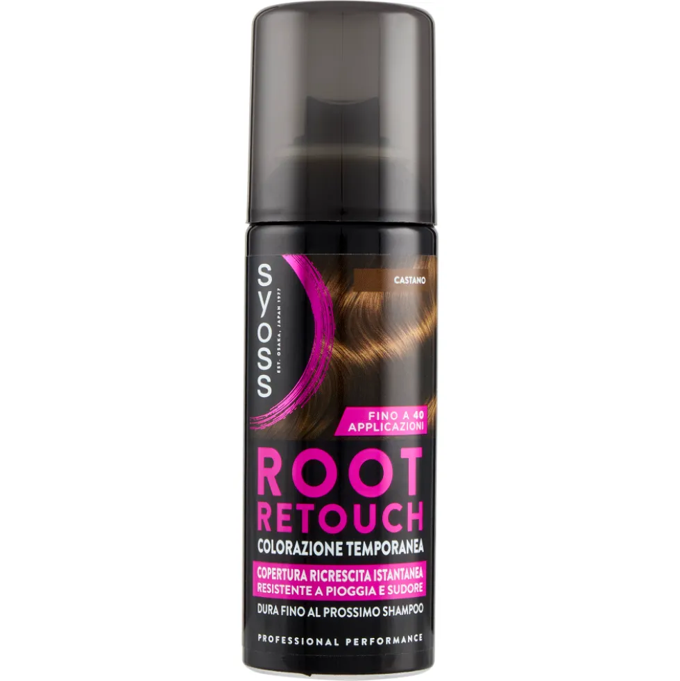 Syoss Root Retouch Spray Ritocco Ricrescita Temporaneo Castano 120 ml