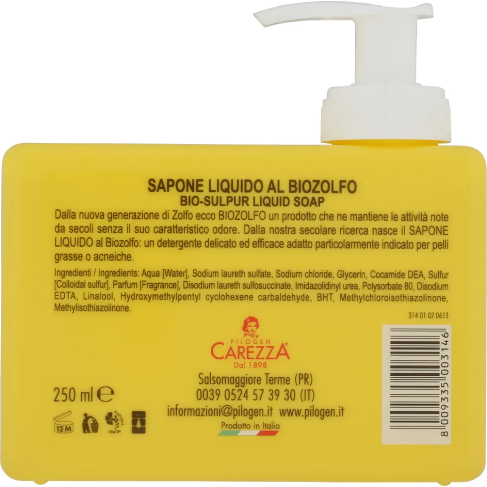 Tabiano Sapone Liquido al Biozolfo 250 ml
