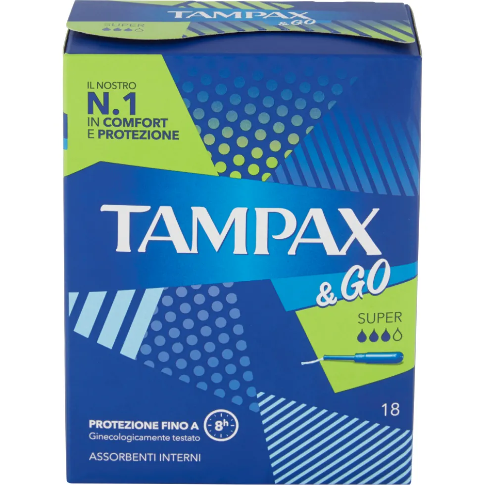 Tampax &Go Super 18 Tamponi