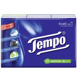 Tempo Fazzoletti 6 Pacchetti