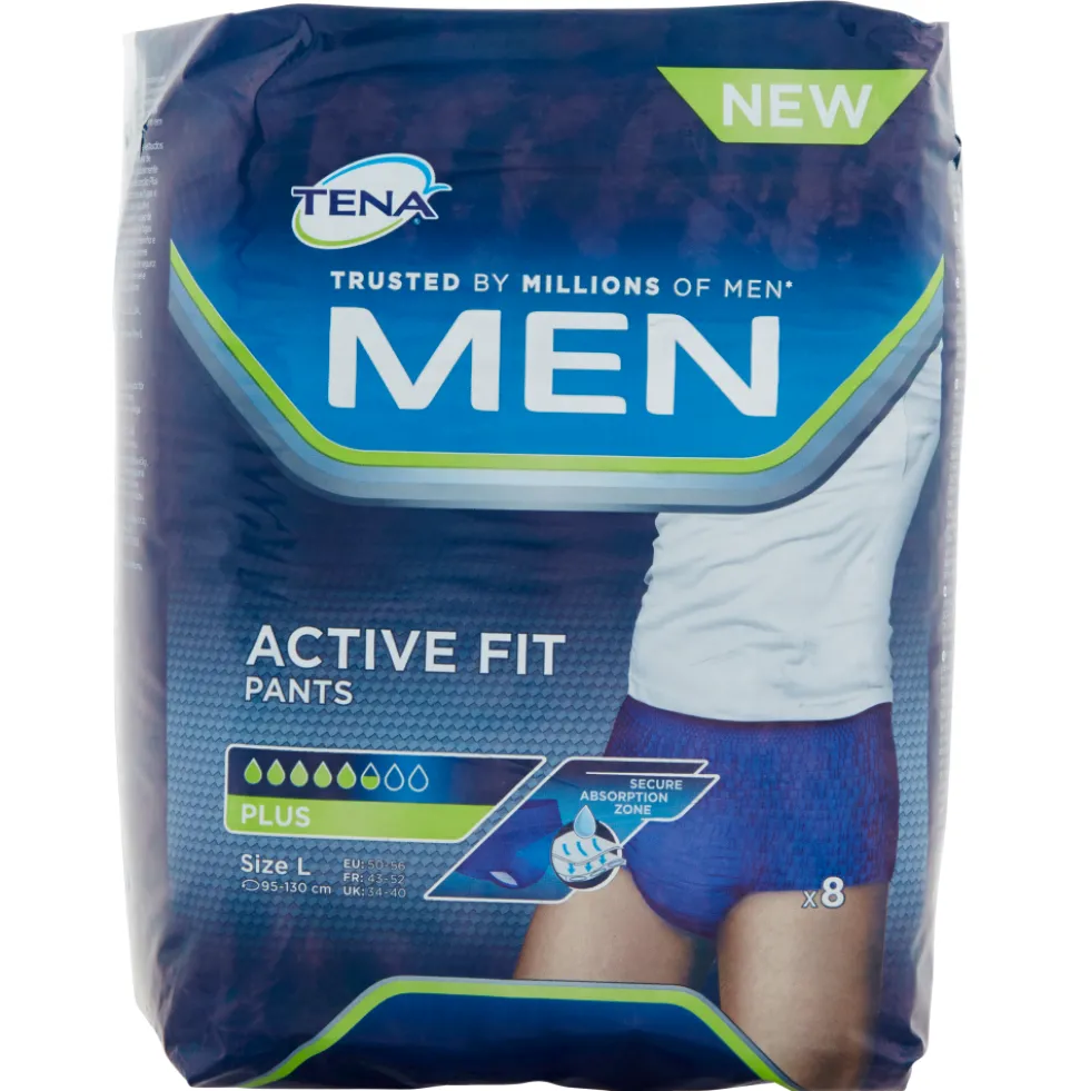 Tena Men Active Fit Pants Plus L 8 Pezzi
