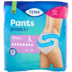 TENA Pants Maxi Taglia L – Mutandine Assorbenti Unisex (8 pezzi)