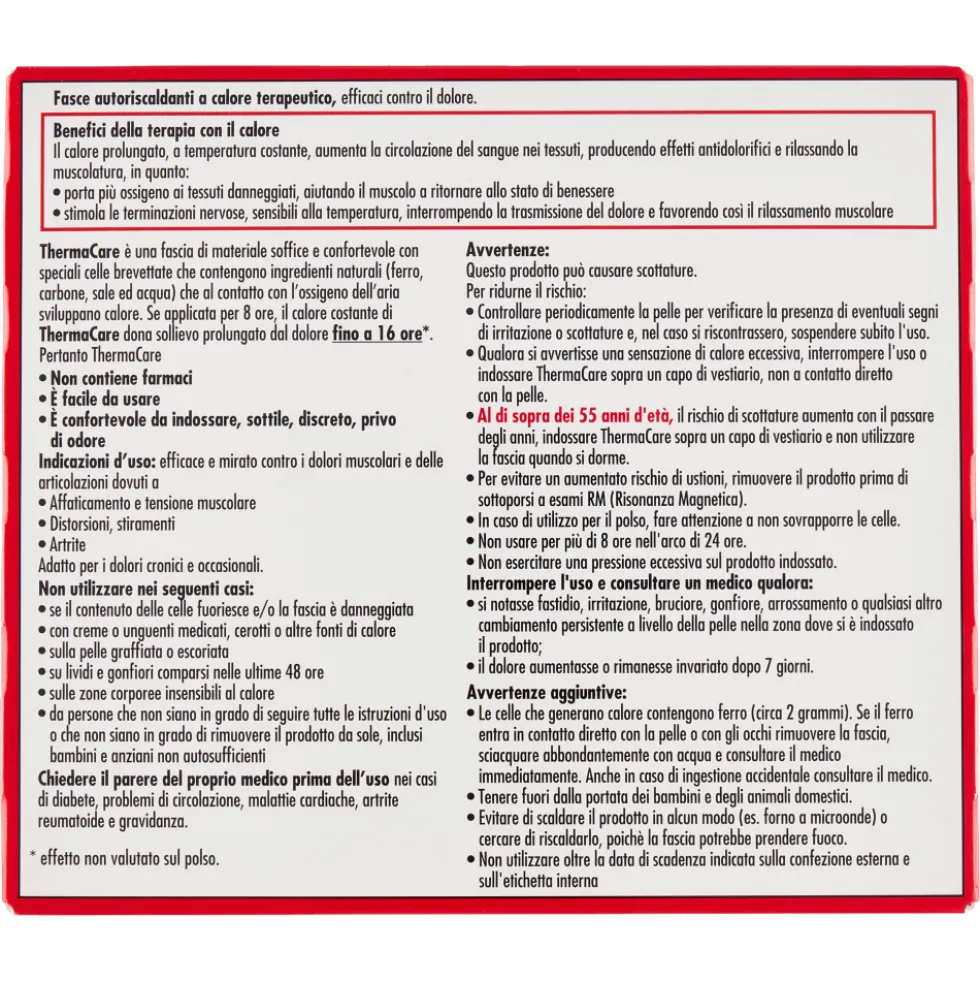 ThermaCare Fasce Autoriscaldanti per i Dolori di Collo/Spalla/Polso 6 Pezzi