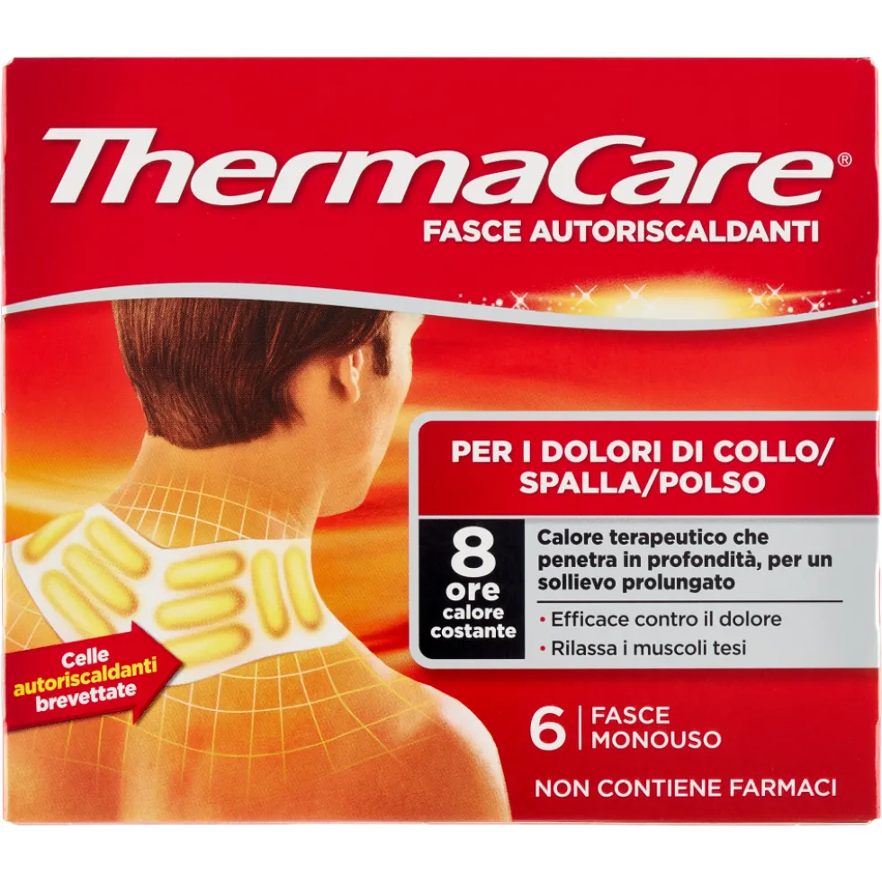 ThermaCare Fasce Autoriscaldanti per i Dolori di Collo/Spalla/Polso 6 Pezzi