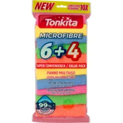Tonkita Microfibre Panno Multiuso 6 + 4 Pezzi