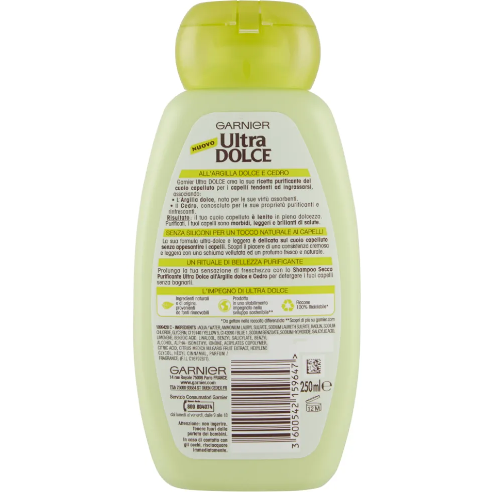 Ultra Dolce Argilla Dolce e Cedro Shampoo 250 ml