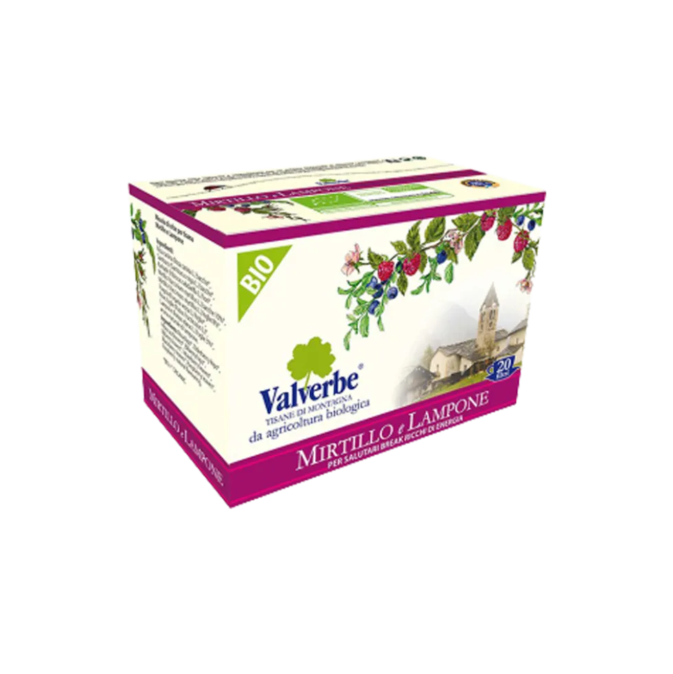 Valverbe Tisana Mirtillo e Lampone 20 Filtri