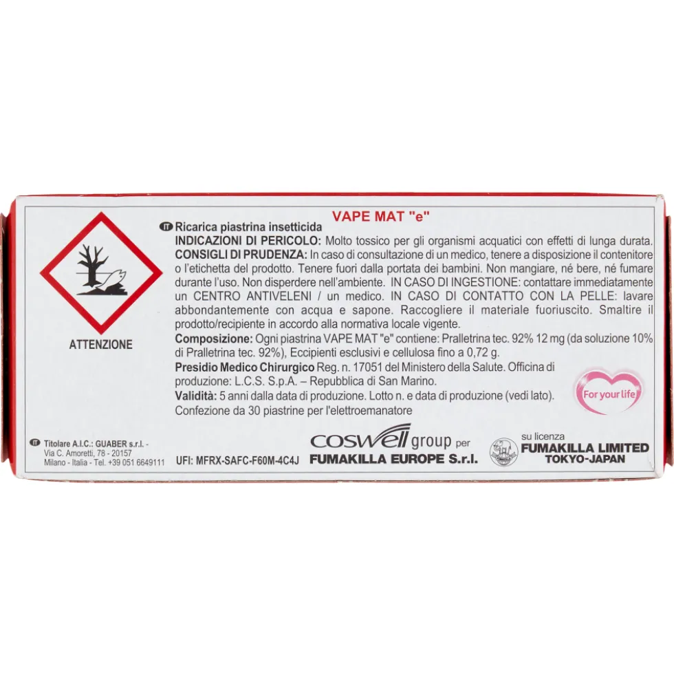 Vape Ricarica Piastrine Inodore 30 Pezzi