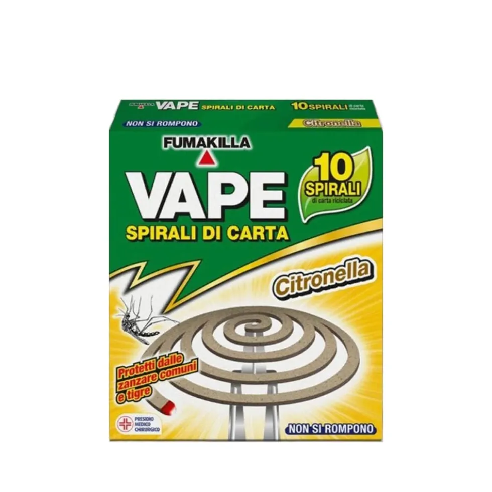 Vape Spirali di Carta alla Citronella 10 Pezzi