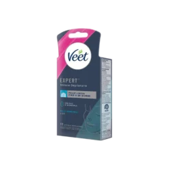 Veet Expert Strisce Viso Pelle Sensibile 12 Strisce + Salviette Post-Epilazione con Olio D'Argan