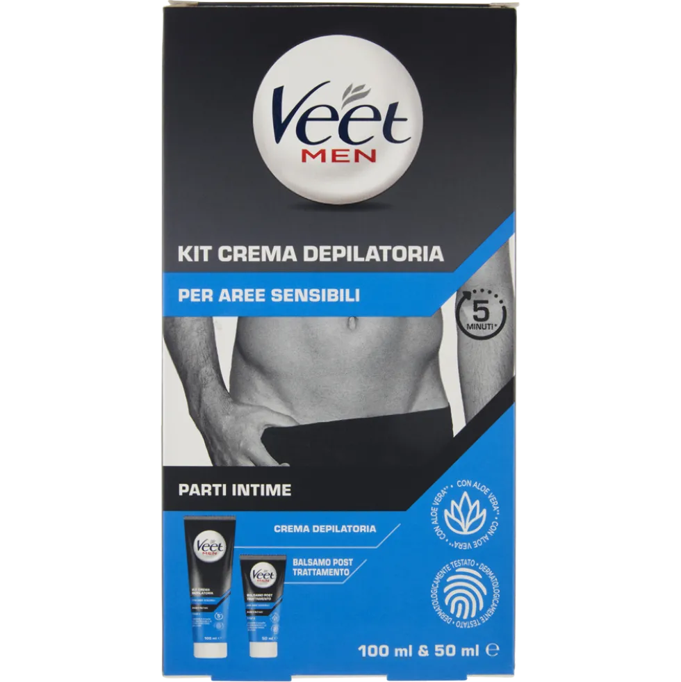 Veet Men Kit Crema Depilatoria per Parti Intime