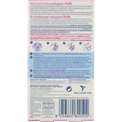 Veet Pure Strisce Depilatorie Ascelle 16 Pezzi + Salviette Post-Epilazione Idratanti