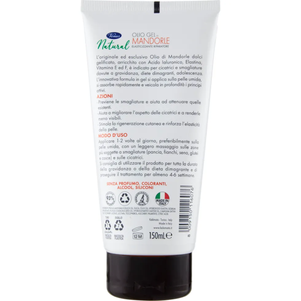 Venus Natural Olio Gel di Mandorle 150 ml