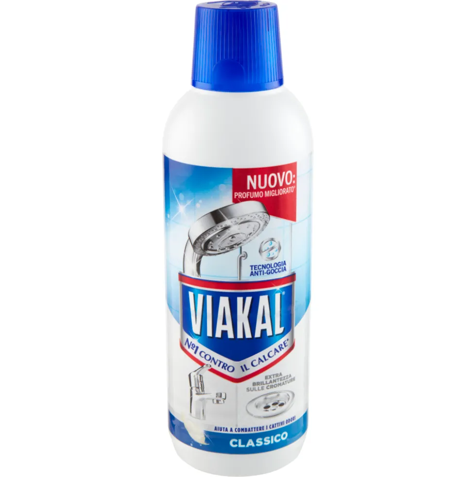 Viakal Detersivo Anticalcare Bagno e Cucina Classico Liquido 470 ml