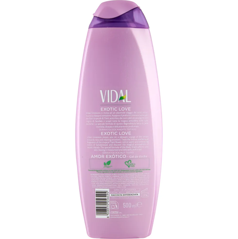 Vidal Emotions Bagnodoccia Exotic Love Fiori di Tiaré 500 ml