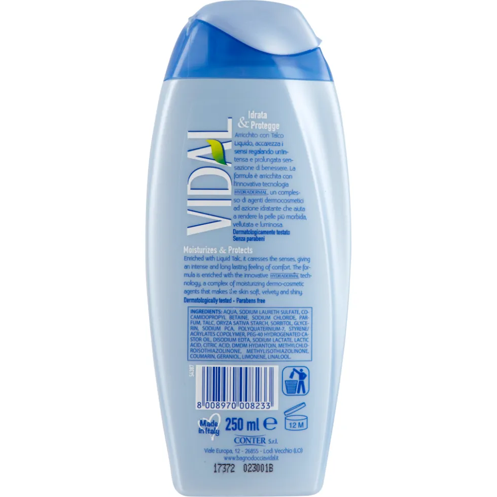 Vidal Sensitive Docciaschiuma Talco liquido 250 ml