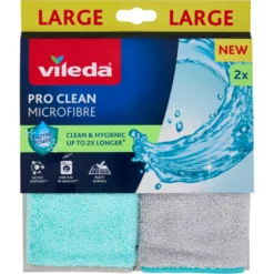Vileda Pro Clean Microfibre Panno Multiuso 2 Pezzi