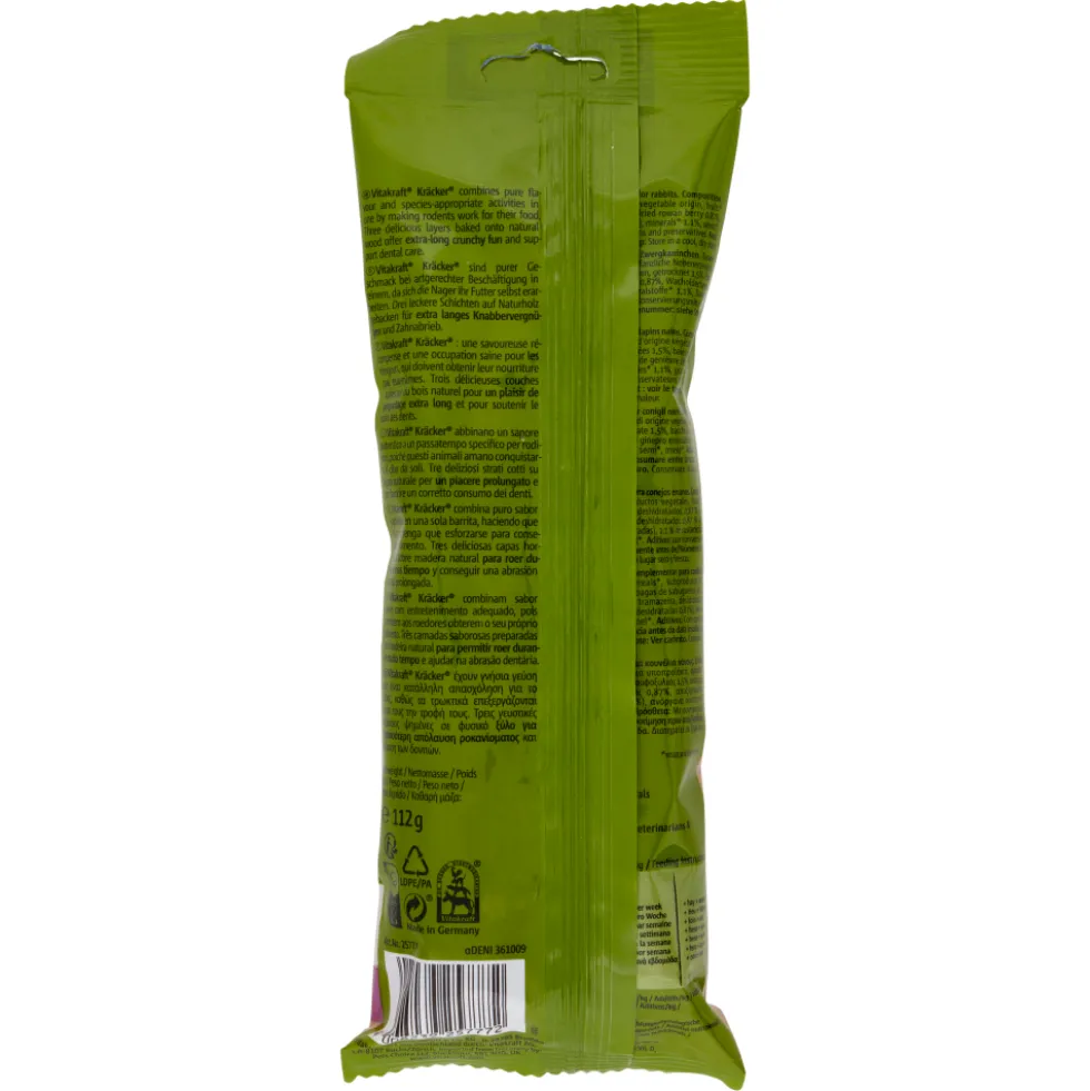 Vitakraft Kräcker Original + Frutti di Bosco & Bacche di Sambuco Conigli Nani 2 Pezzi