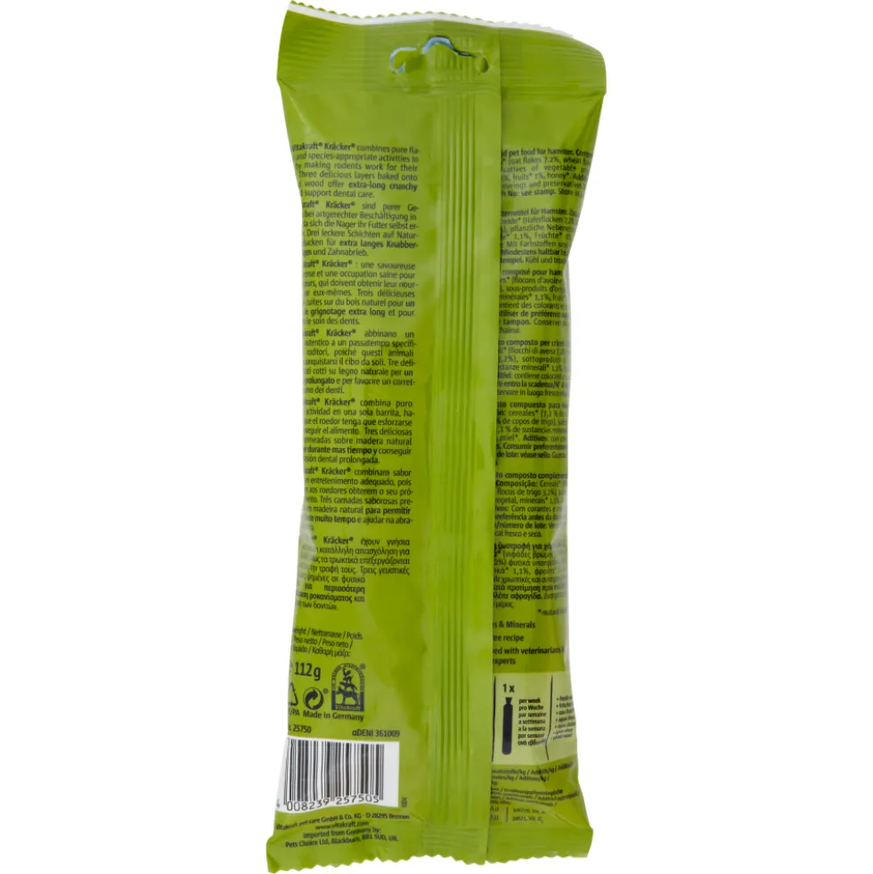 Vitakraft Kräcker Original + Frutta & Fiocchi di Cereali Criceti 2 Pezzi