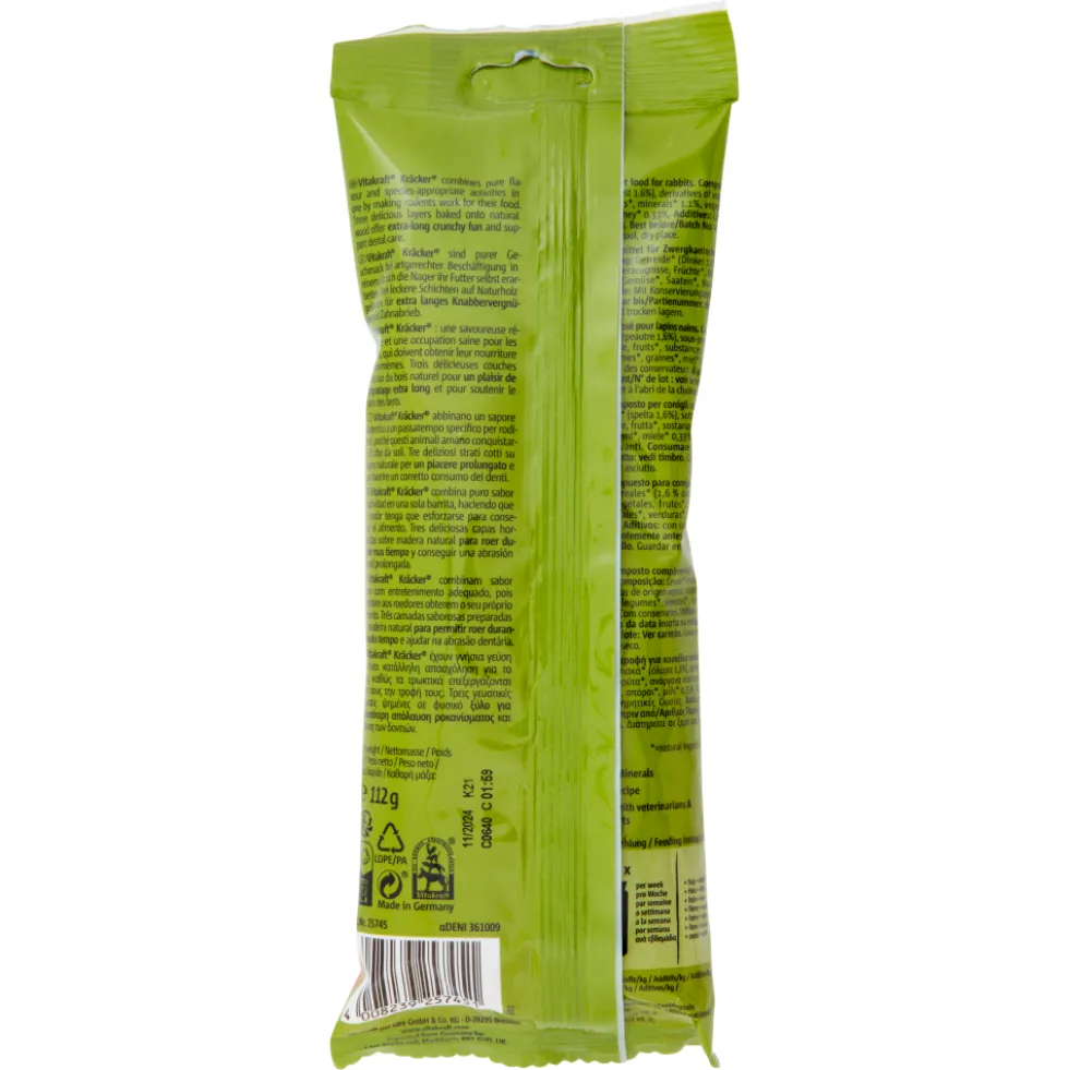 Vitakraft Kräcker Original + Miele & Spelta Conigli Nani 112 g