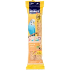 Vitakraft Kräcker Original + Miele & Sesamo Pappagallini Ondulati 2 Pezzi 60 g